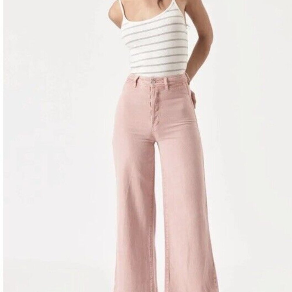 Rolla's Wide-leg High-waisted Peony Pink Sz 27